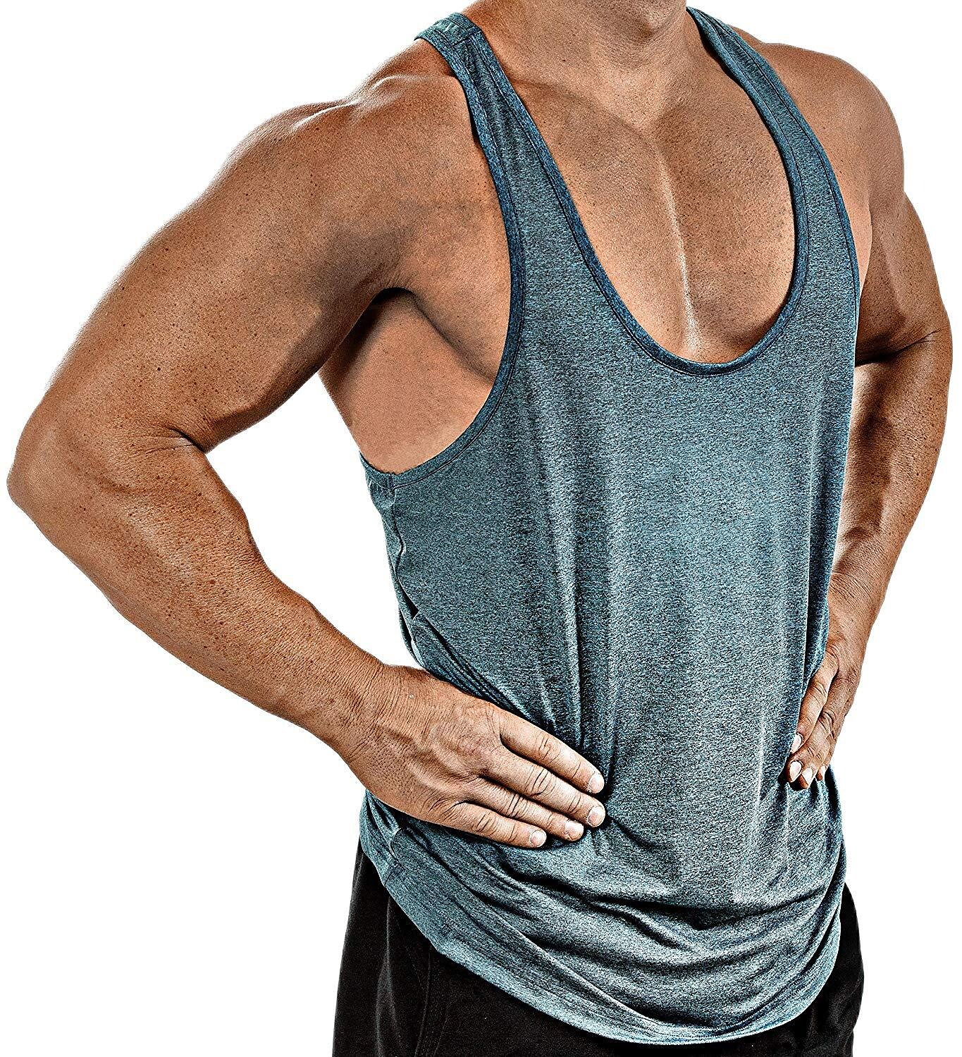 Men's Solid Color V-Neck Sleeveless Top