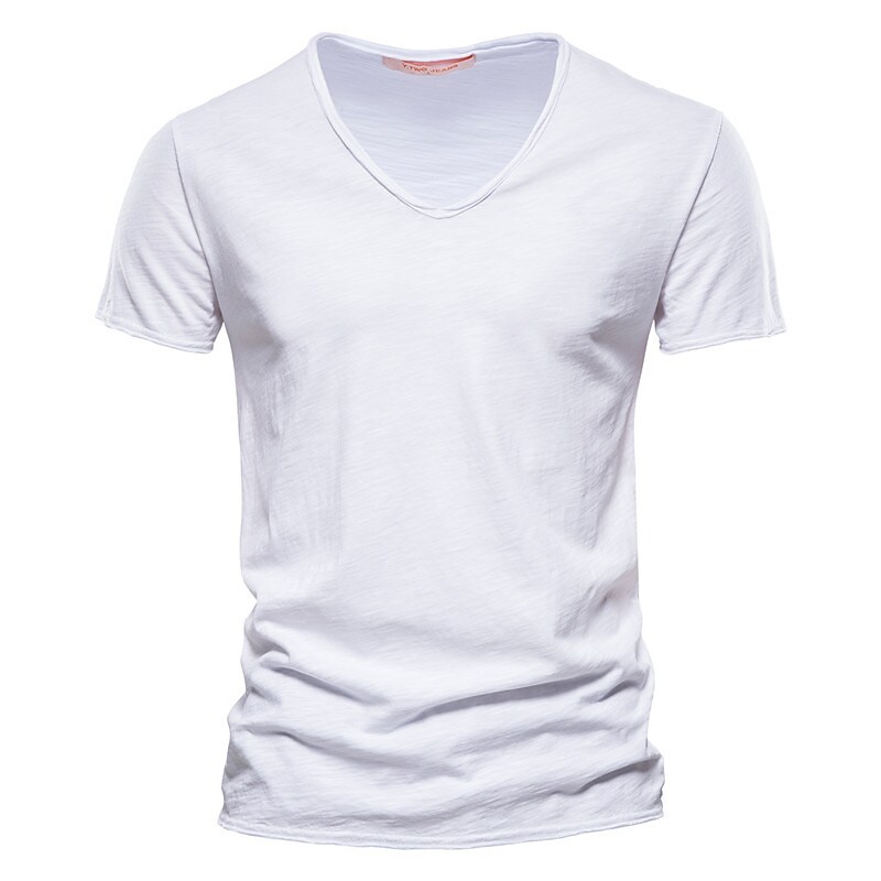 Men's Moisture Wicking Plain V Neck Short Sleeve T-shirt