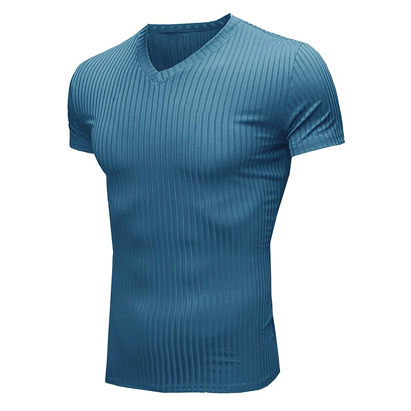 Men's Solid Color Plus Size Crew Neck Casual T-Shirt