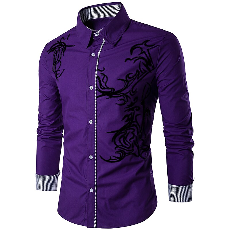 Men's shirt pattern long sleeves