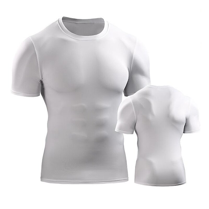 short-sleeved men's summer sports running short-sleeved t-shirt handsome round neck tight t-shirt quick-drying breathable perspiration basketball shirt