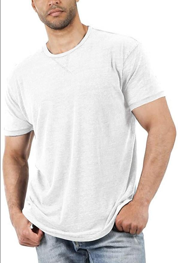 Men's new amazon aliexpress wish independent station solid color casual short-sleeved t-shirt