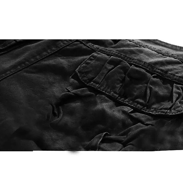 Spring and autumn new multi-pocket overalls sweatpants cotton men's loose large size wear-resistant casual large size trousers