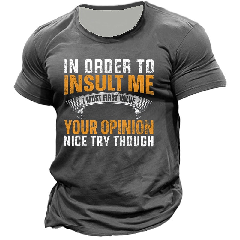 Men's Unisex T shirt Tee 3D Print Graphic Patterned Letter Crew Neck Street Daily Print Short Sleeve Tops Designer Casual Vintage Big and Tall Black Gray Army Green / Summer