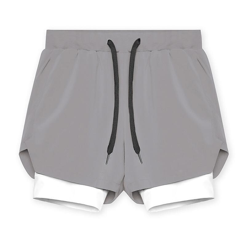 Fake Two-Piece Athleisure Shorts