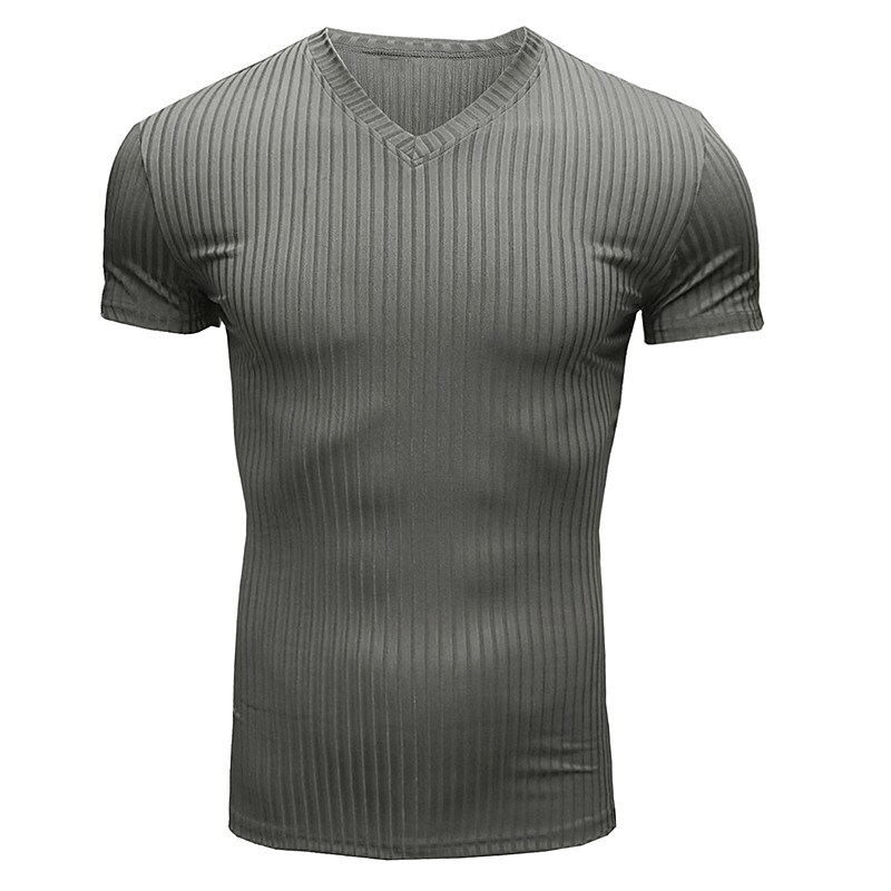 Men's Solid Color Plus Size Crew Neck Casual T-Shirt