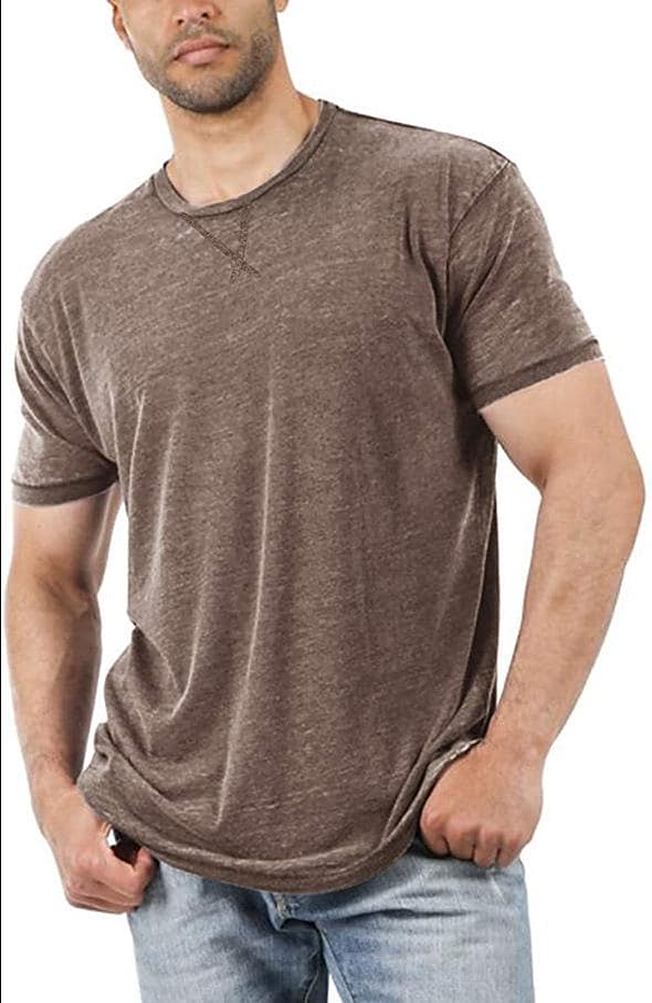 Men's new amazon aliexpress wish independent station solid color casual short-sleeved t-shirt