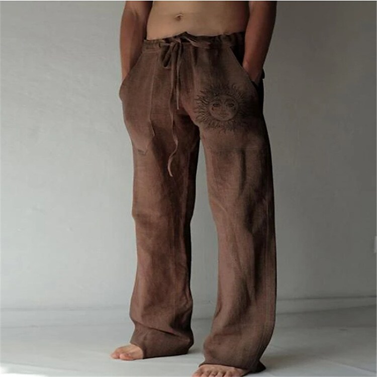 Men's Stretch Drawstring Straight Pants