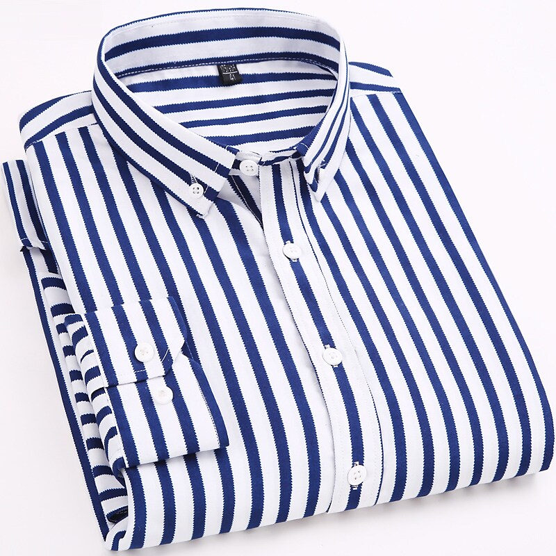 Men's shirt stripe print long sleeves