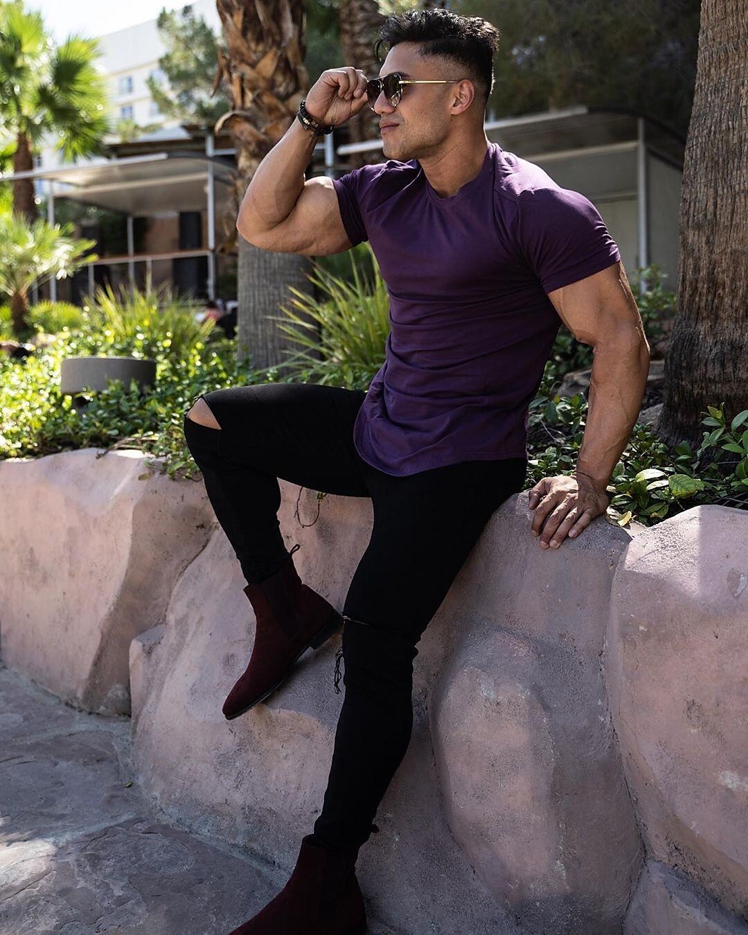 Summer Men's Sports Casual Sports Cotton Loose Short Sleeves