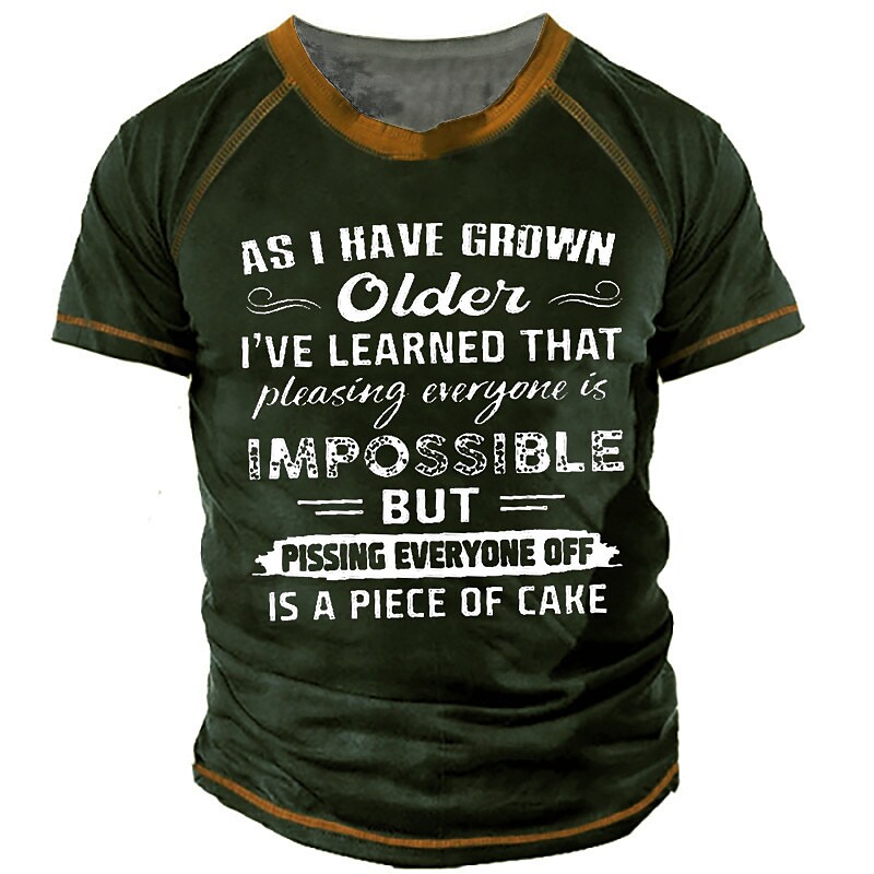 Men's Unisex T shirt Tee 3D Print Graphic Prints Letter Crew Neck Street Daily Print Short Sleeve Tops Casual Designer Big and Tall Sports Black Army Green Dark Gray