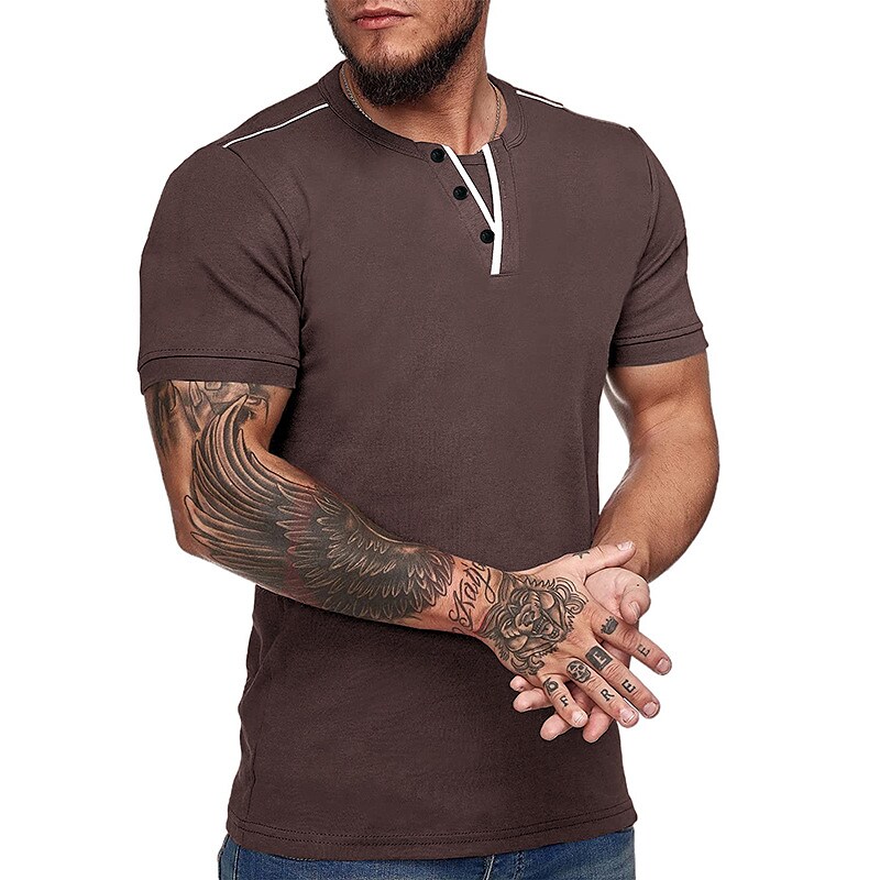 Men's Solid Color Plus Size T-Shirt