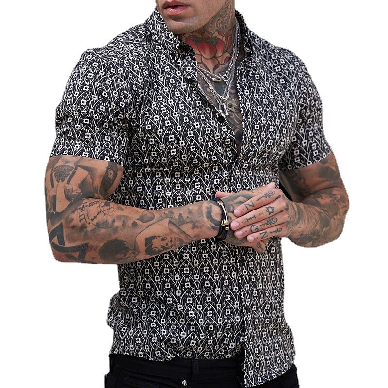 Men's casual printed shirt