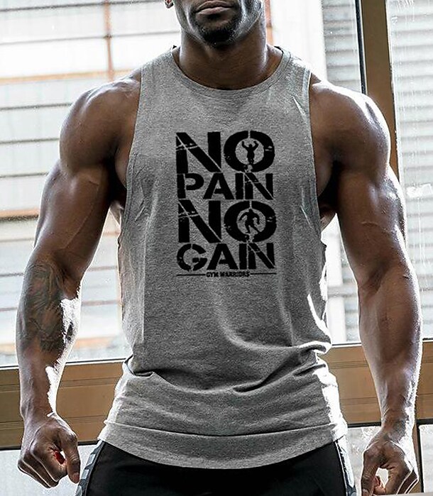 NO PAIN NO GAIN loose sports vest