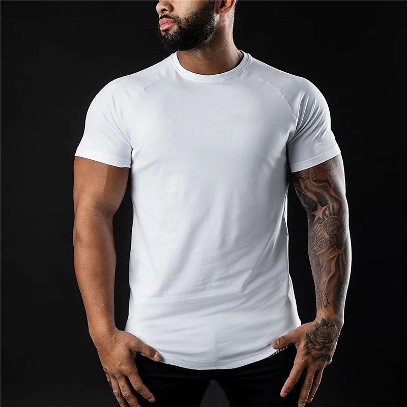 Solid Color Light Board Short Sleeve T-Shirt