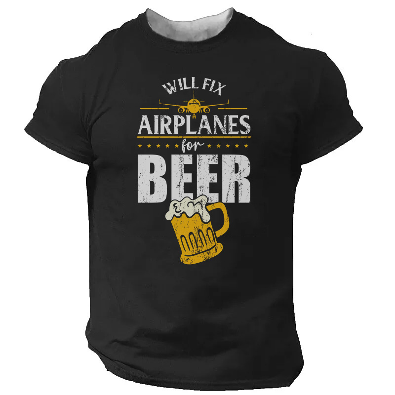 Men's T shirt Tee 3D Print Graphic Letter Crew Neck Casual Daily Print Short Sleeve Tops Fashion Classic Comfortable Big and Tall Green Black Brown / Sports / Summer