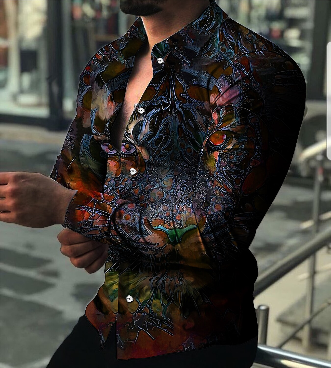 Men's Tiger 3D Print Shirt