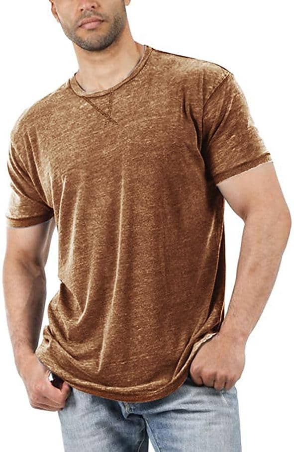 Men's new amazon aliexpress wish independent station solid color casual short-sleeved t-shirt