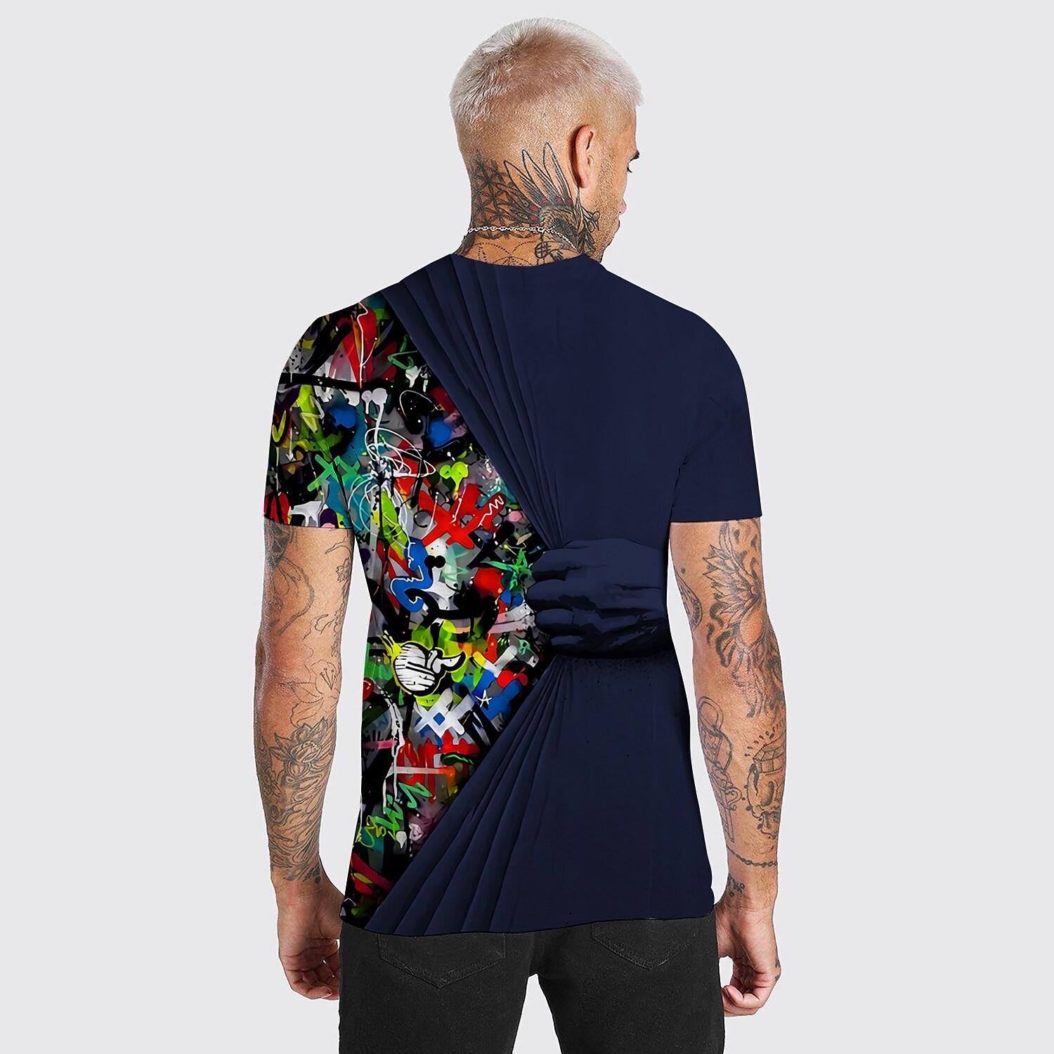 Men's 3D Abstract Print T-Shirt