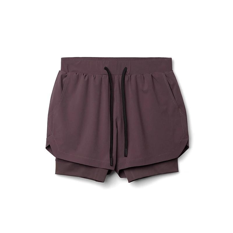 Fake Two-Piece Athleisure Shorts