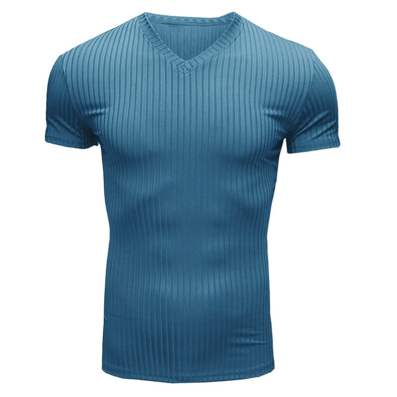 Men's Solid Color Plus Size Crew Neck Casual T-Shirt