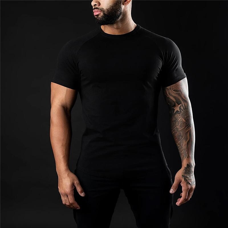 Solid Color Light Board Short Sleeve T-Shirt