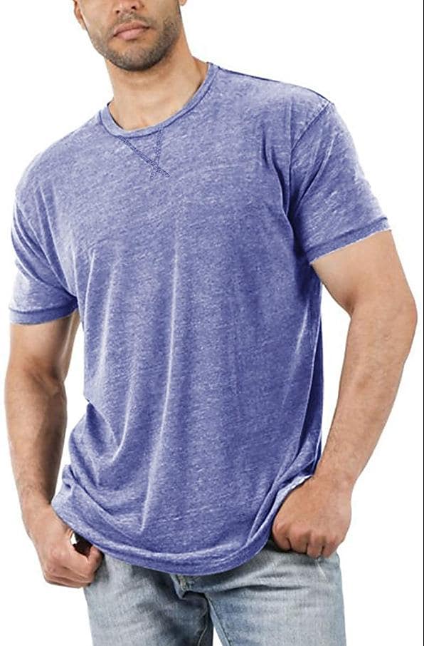 Men's new amazon aliexpress wish independent station solid color casual short-sleeved t-shirt