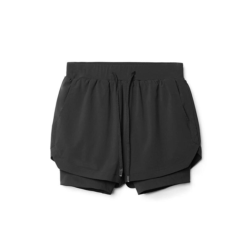 Fake Two-Piece Athleisure Shorts