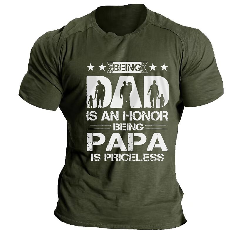 Men's Outdoor Street Casual Comfortable Breathable Soft Letter Print Short Sleeve T Shirt