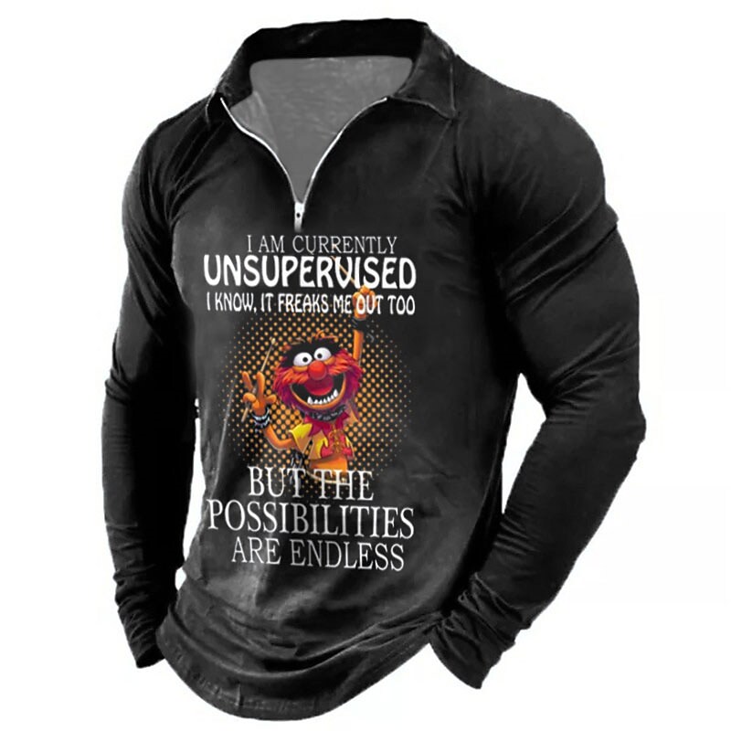 Men's I Am Currently Unsupervised I Know It Freaks Me Out Too Polo Shi
