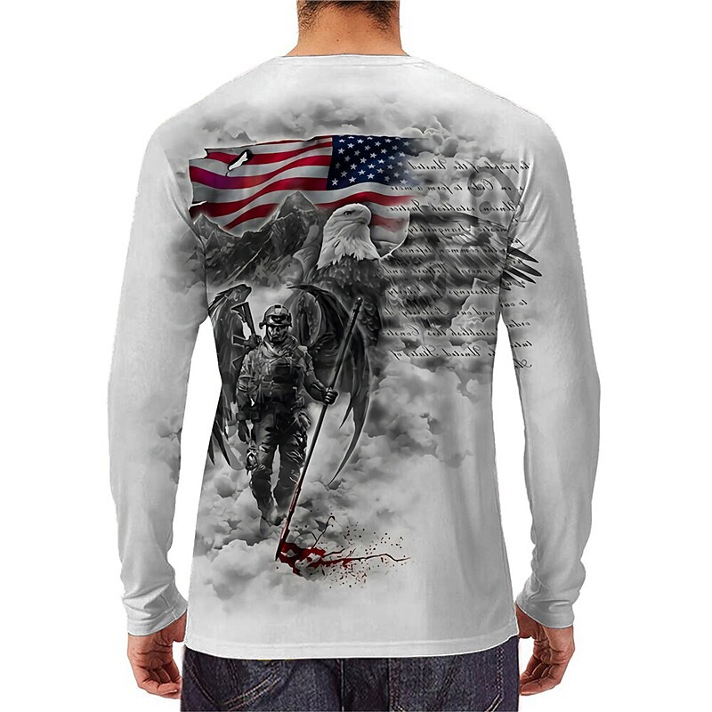 Men's 3D Abstract Print Long Sleeve
