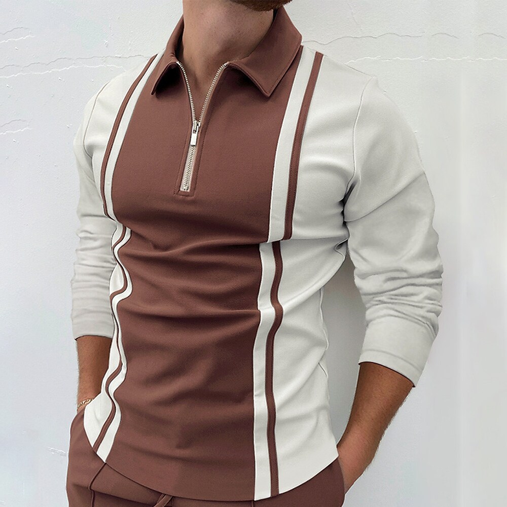 Men's beige breathable shirt