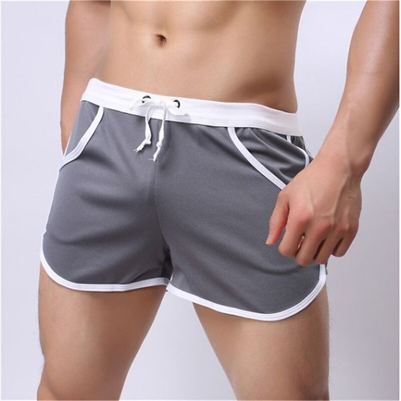 Men's 3 inch  Elastic Waist Color Block Comfort Breathable Sports Outdoor Swim Shorts