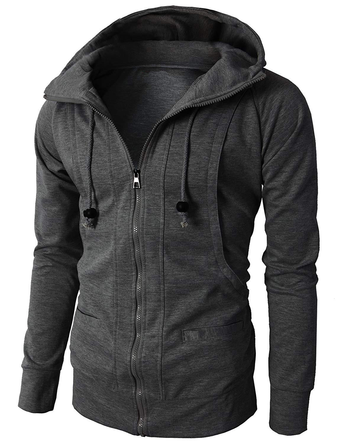 Men's Sweatshirt Solid Color Hooded Casual Daily Tops Casual Cool Wine Black Army Green