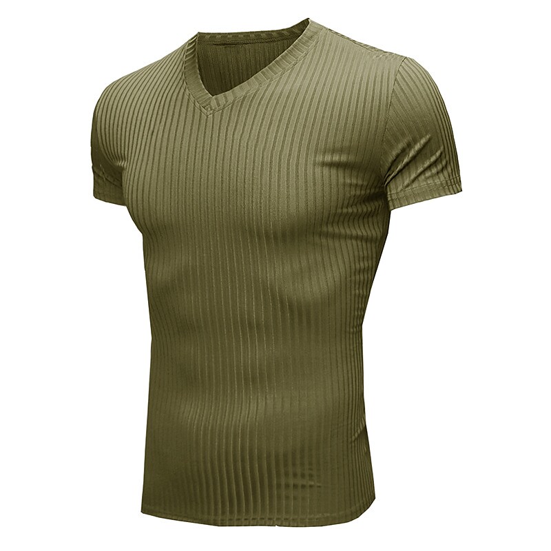 Men's Solid Color Plus Size Crew Neck Casual T-Shirt