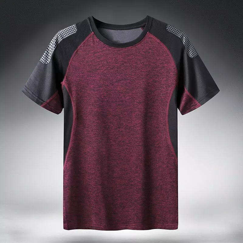 Men's T-Shirt Tee Colorblock Crew Neck Short Sleeve