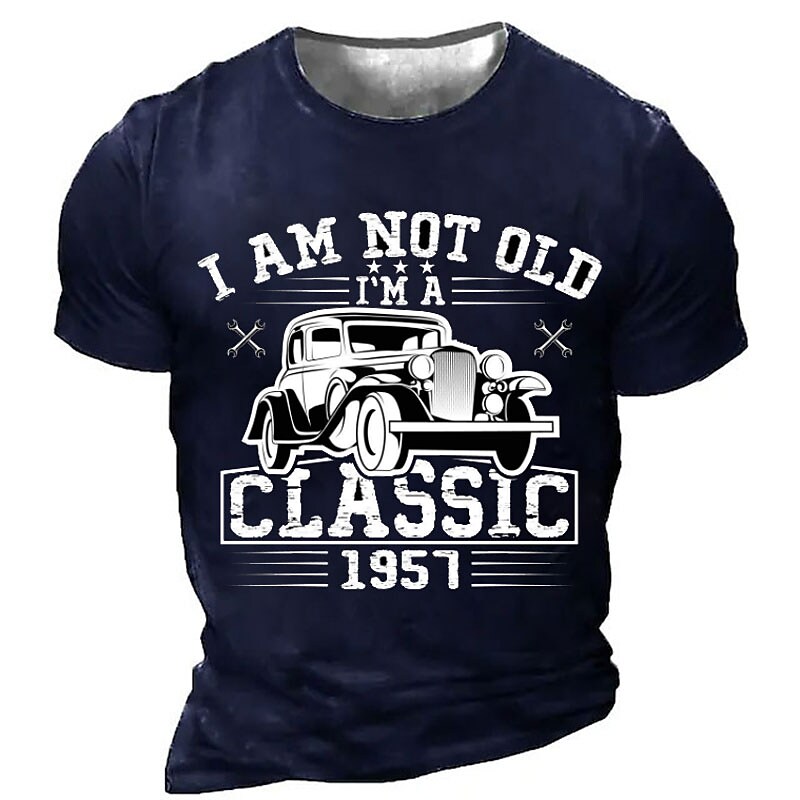Men's T shirt Tee Tee Graphic Car Crew Neck Clothing Apparel 3D Print Outdoor Casual Short Sleeve Print Vintage Fashion Designer