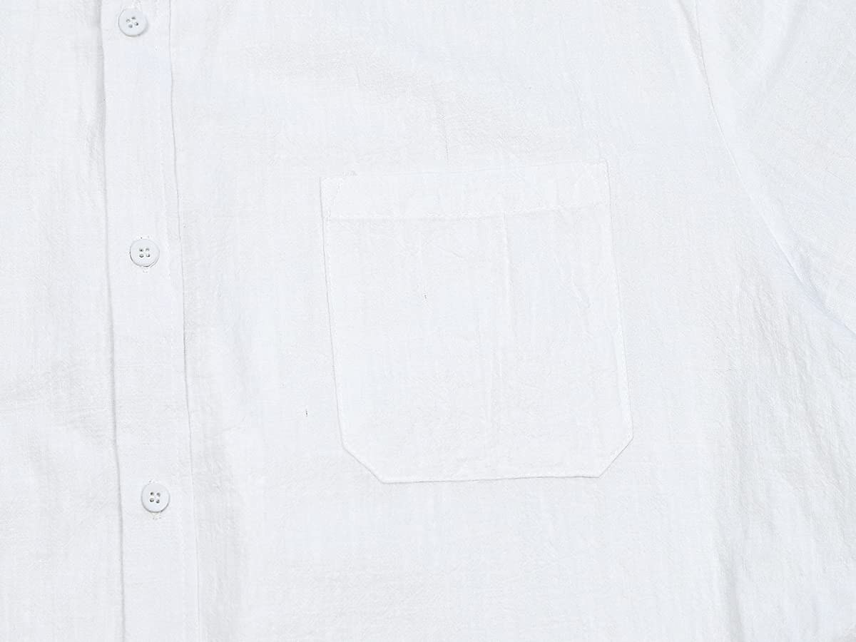 Men's Casual Beach Hawaiian Street Breathable Comfortable Light Plain Lapel Short Sleeve Shirt