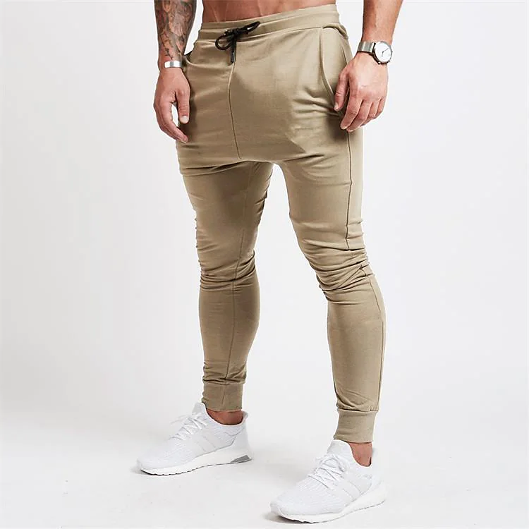 muscle boy fitness training pencil pants elastic leg trousers men's autumn thin running sports pants