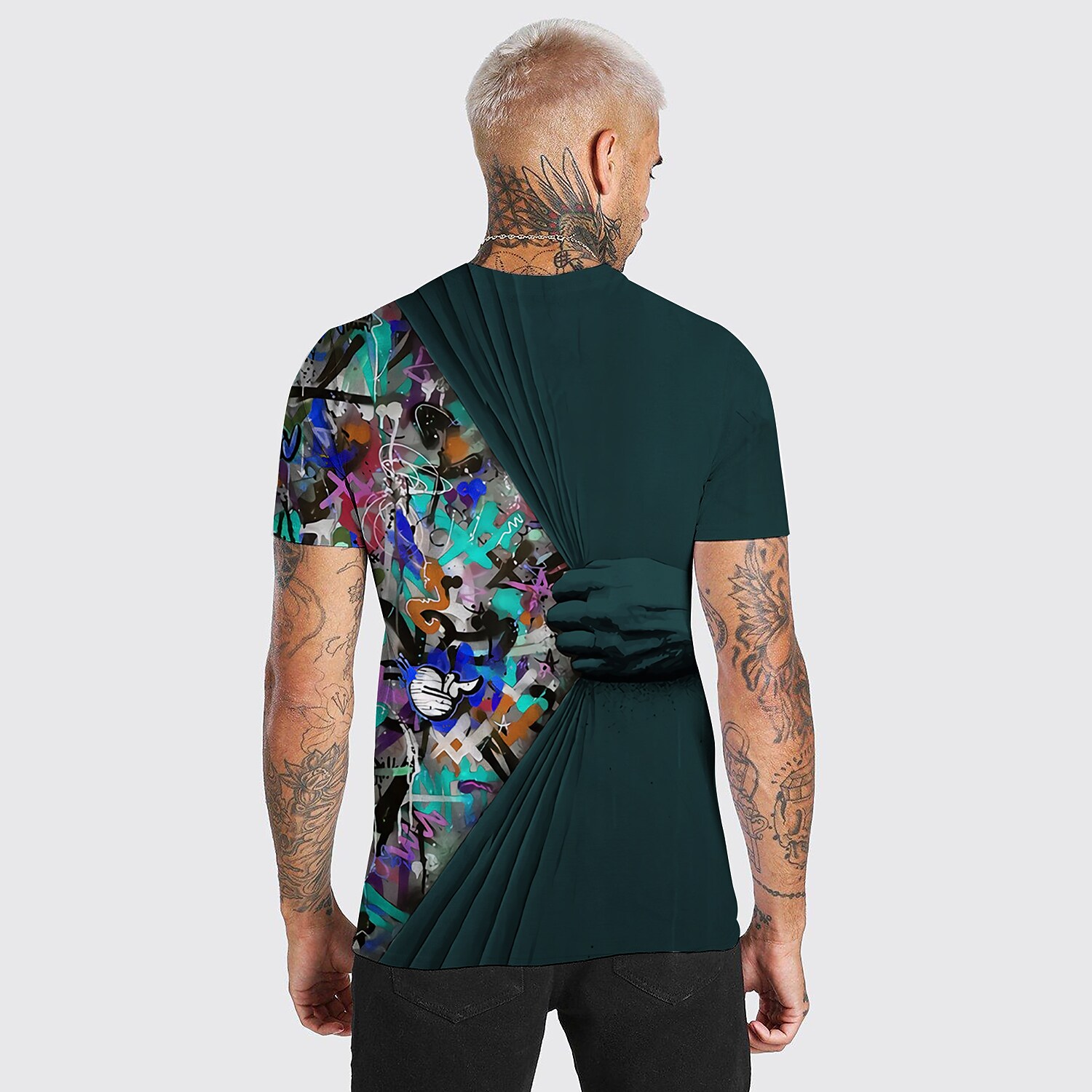 Men's 3D Abstract Print T-Shirt
