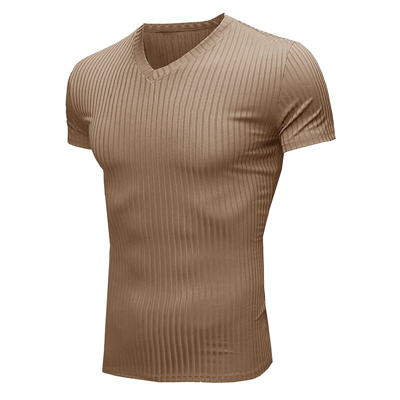 Men's Solid Color Plus Size Crew Neck Casual T-Shirt