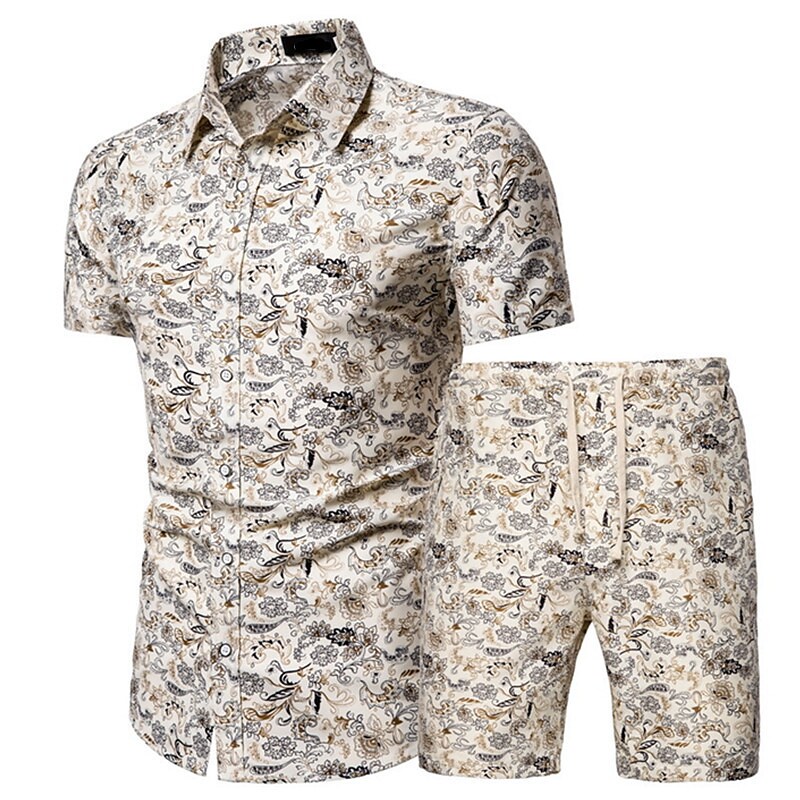 Men's printed shirt set