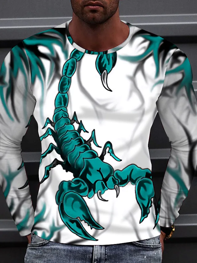 Men's 3D Abstract Print Long Sleeve