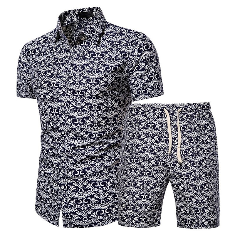 Men's printed shirt set