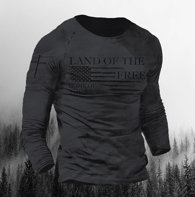 Men's T-Shirt T-Shirt Letter Crew Neck Casual Top