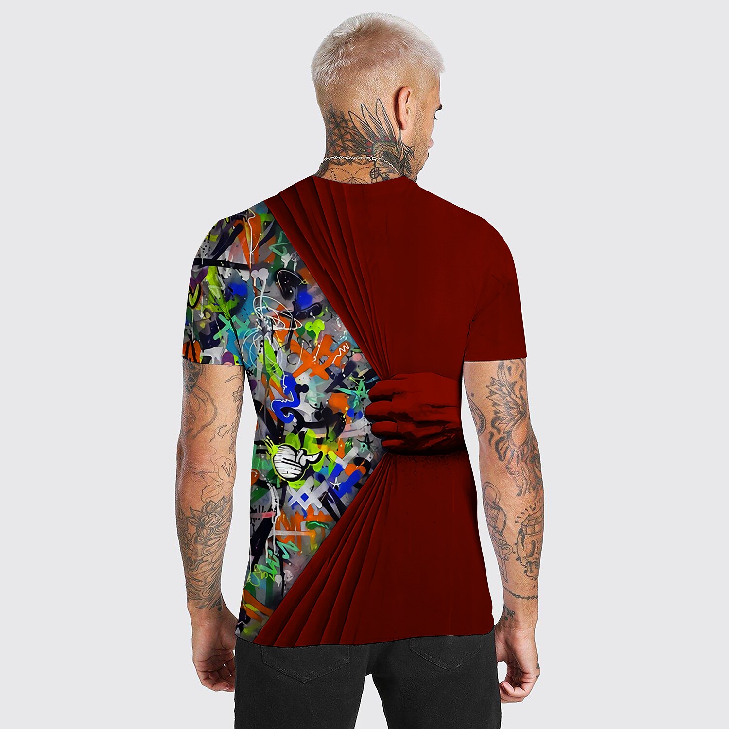 Men's 3D Abstract Print T-Shirt