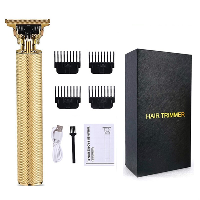 Professional Electric Hair Clippers Electric Pro Li Outliner Grooming Cordless USB Rechargeable T-Blade Hair Beard Trimmer for Men with 4 Guide Combs Haircut Machine