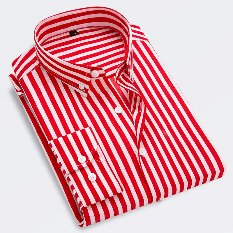 Men's shirt striped long sleeves