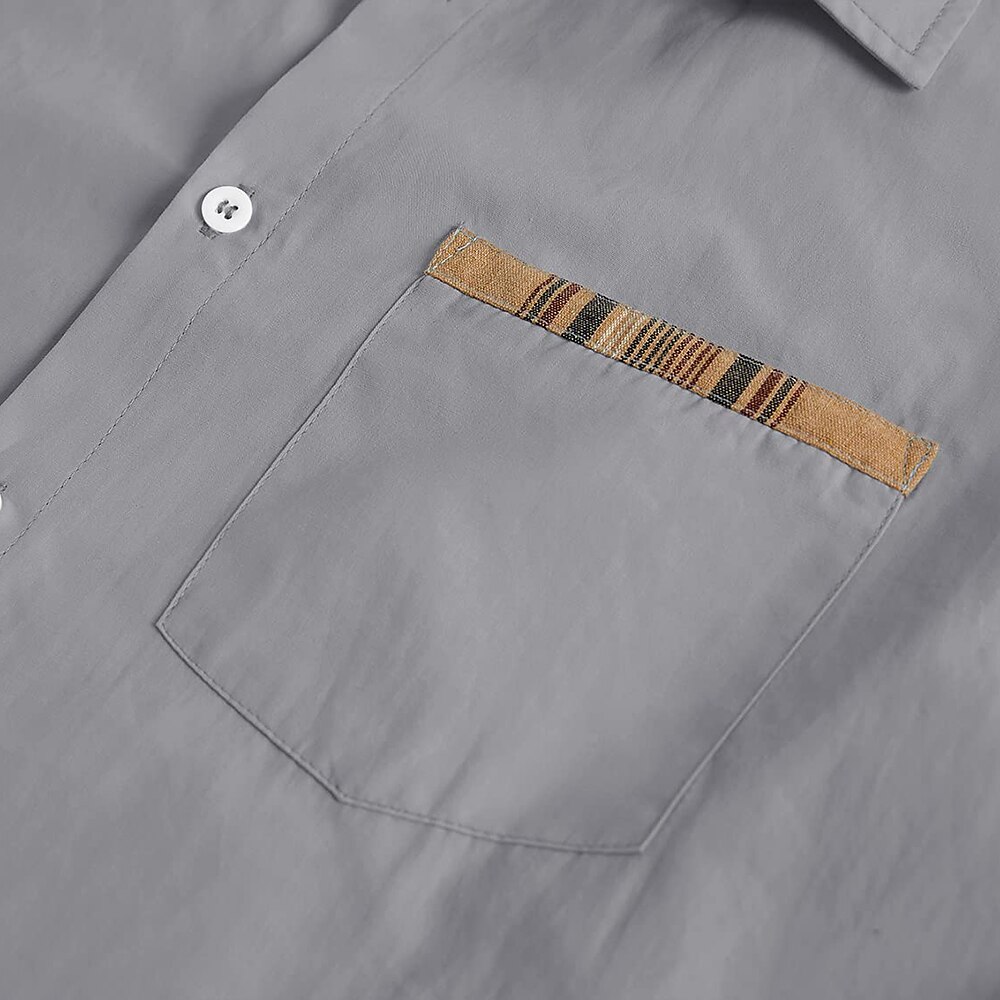 Men's Outdoor Street Casual Classic Fashion Breathable Comfortable Light Plaid Short Sleeve Shirt