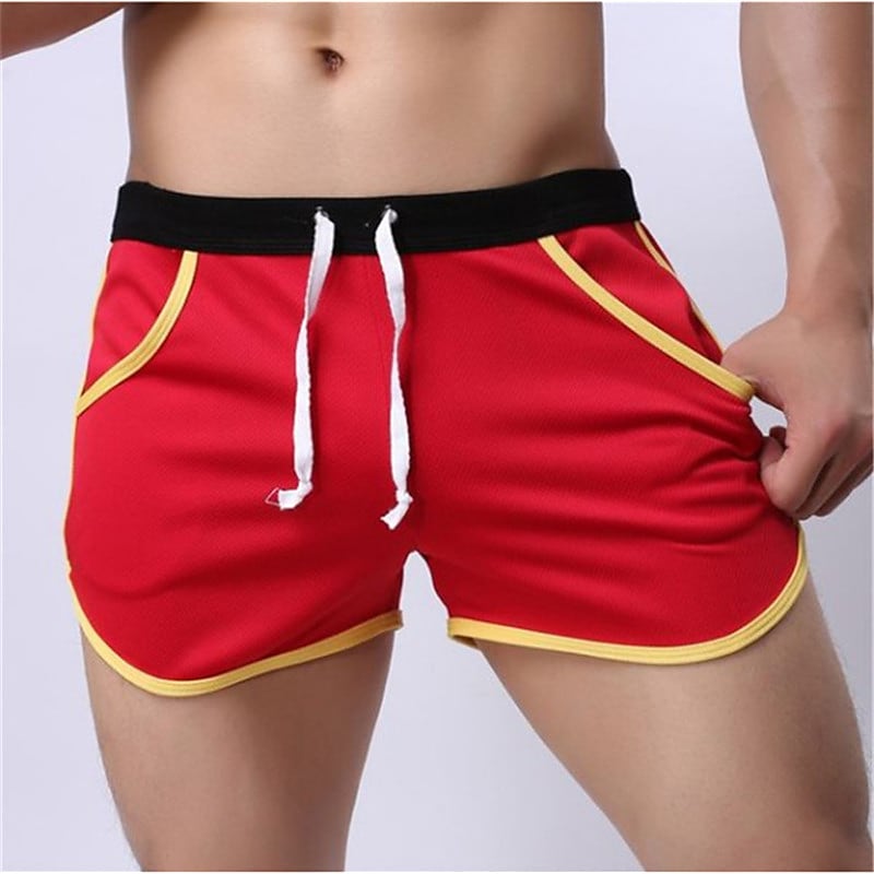 Men's 3 inch  Elastic Waist Color Block Comfort Breathable Sports Outdoor Swim Shorts